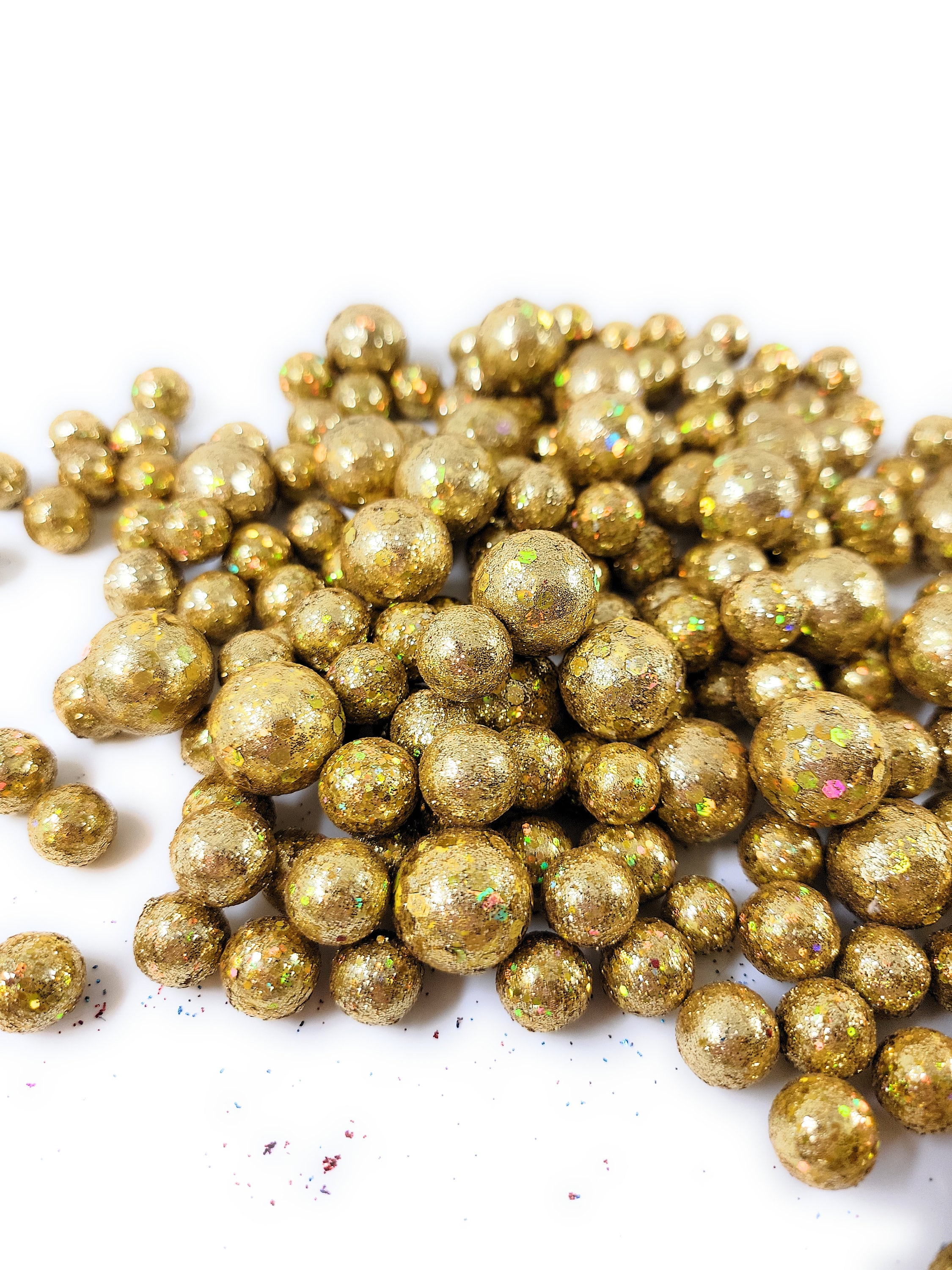 Sparkling Gold Glitter Foam Ball Scatter Vase or Bowl Filler 4 Etsy