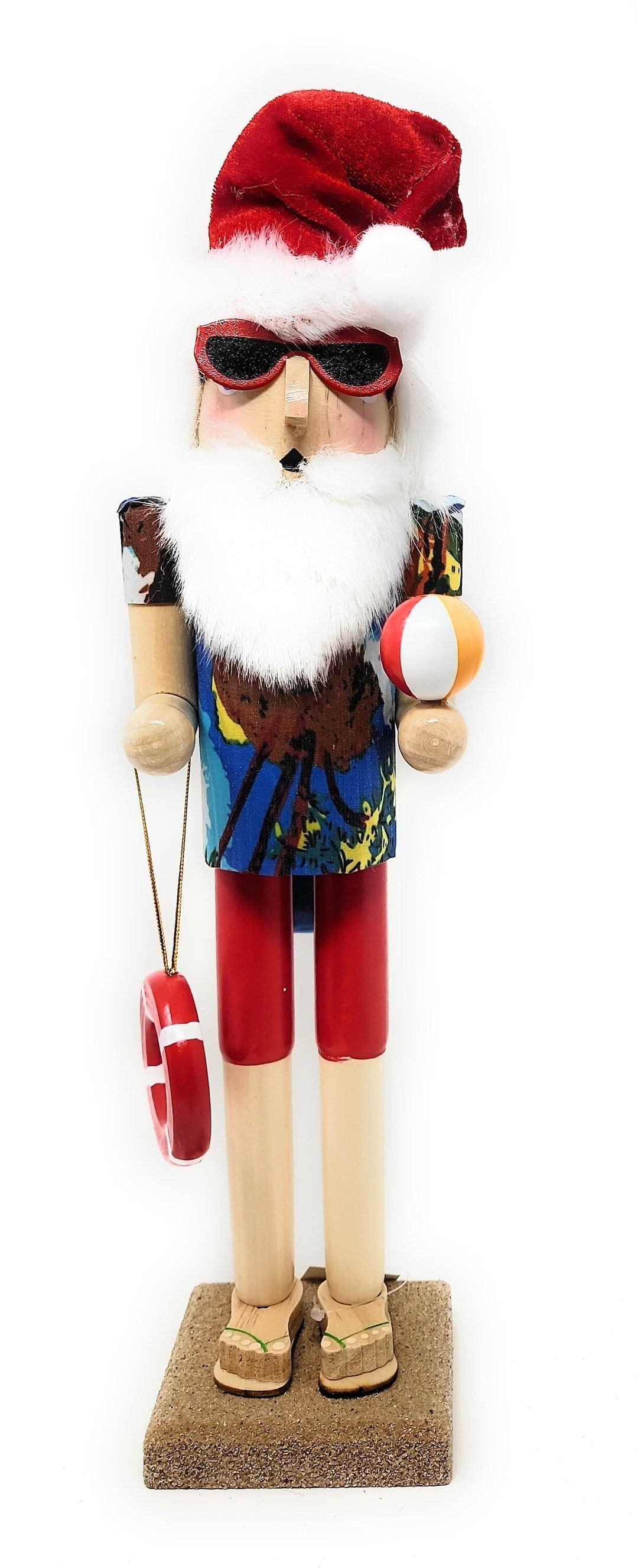 Surfing Santa Lifeguard Beach Wood 15 Nutcracker Personalized Christmas Gift Etsy