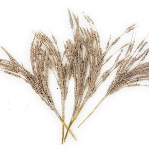 Coppery Gold Glitter Picks Wreath Attachments Vase Decorations, Set of 5