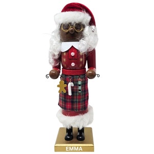Ethnic Baker Mrs Claus Gingerbread 14&quot; Christmas Nutcracker - Personalized