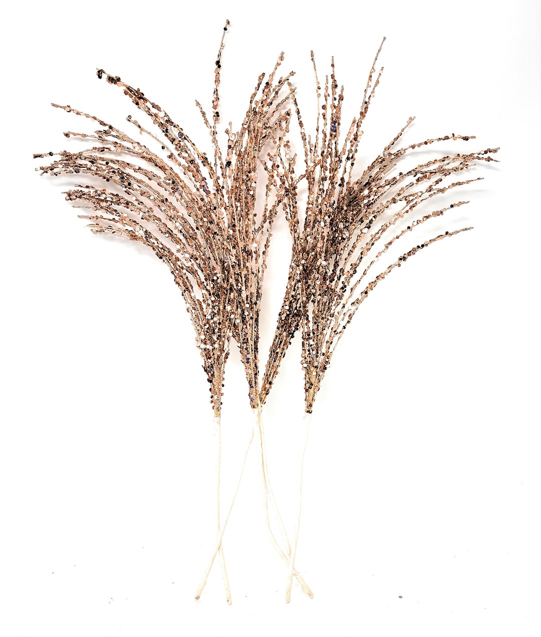 Rose Gold Picks Wreath Attachments Vase Decorations Glitter and Sequins