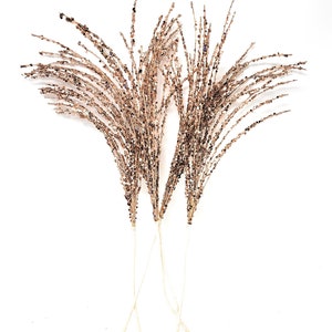 Rose Gold Picks Wreath Attachments Vase Decorations Glitter and Sequins, Set of 5