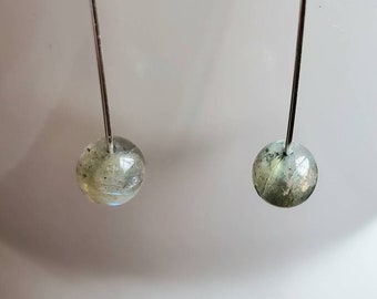 Labradorite Drop Earrings, Labradorite Earrings, Silver Earrings, Labradorite Jewelry