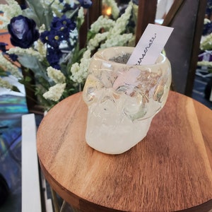 Crystal Skull, Resin Cystal Skull, Glow in the Dark Skull, Glow Resin Skull, Resin Skull