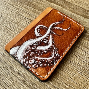 Kraken-Geldbörse – Minimalistisches, schlankes Kartenetui