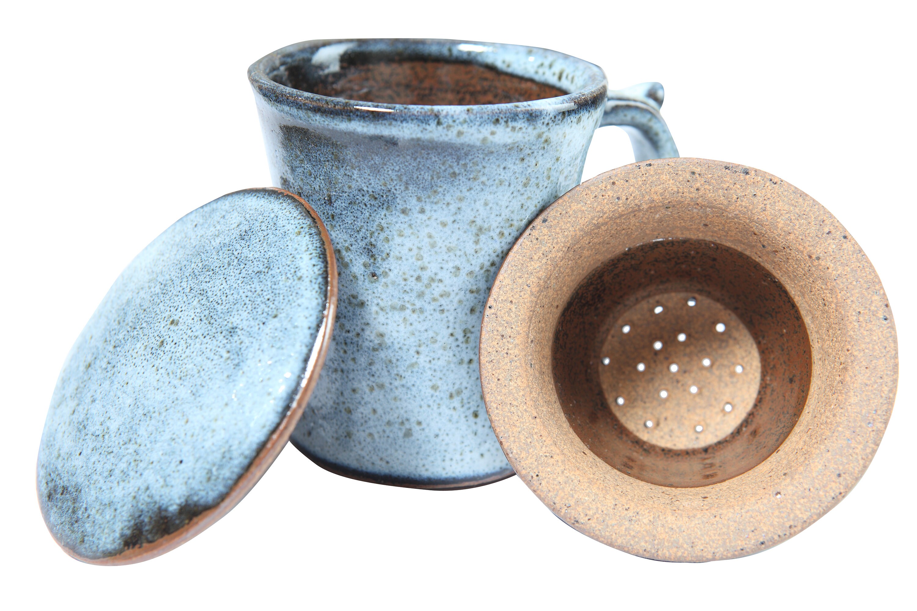 Stoneware Green Tea Mug Etsy