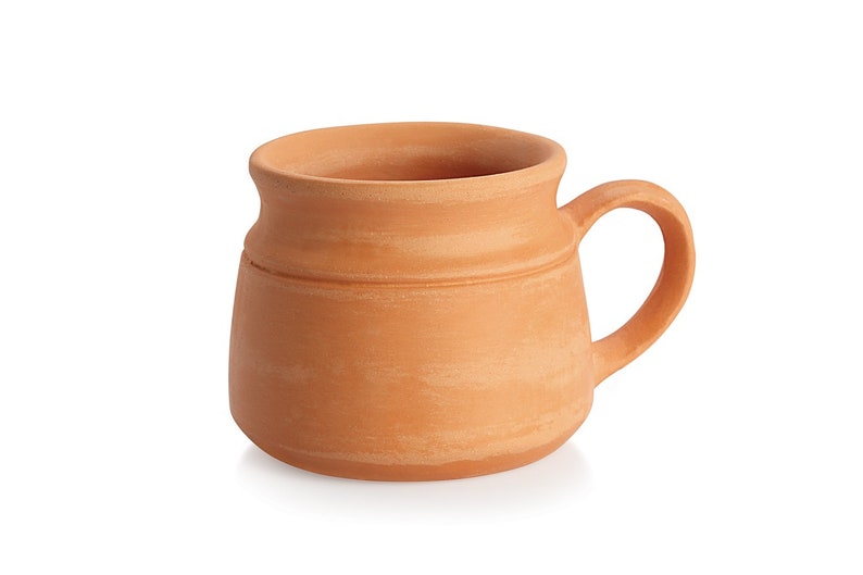 Terracotta Earthen tea cups small-Set of 2pc image 2