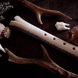 Flet z kości – inspirowany prehistorycznymi rycinami