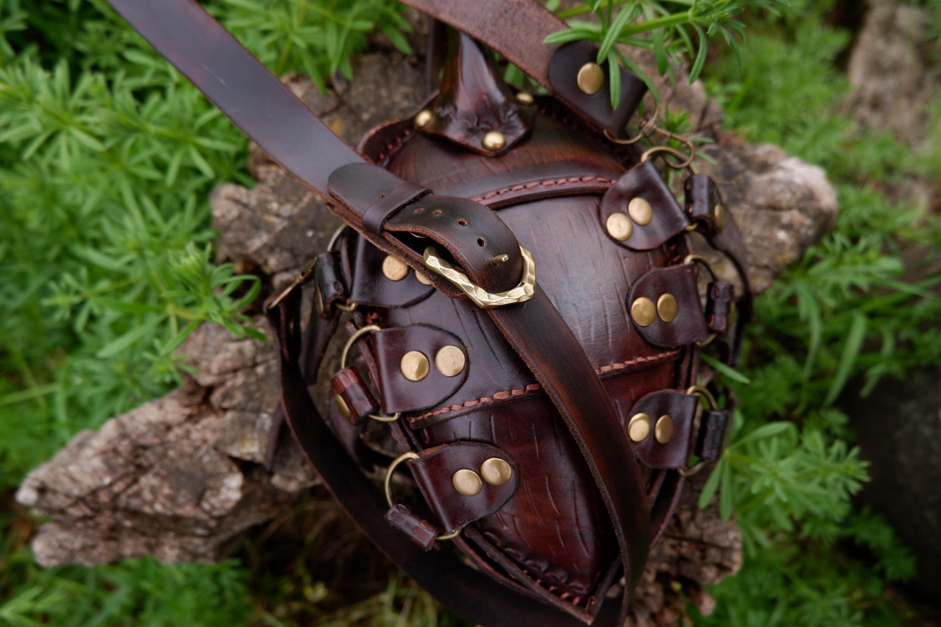 Sculptural Leather Beetle Bag - Rhinoceros Beetle Wearable Art