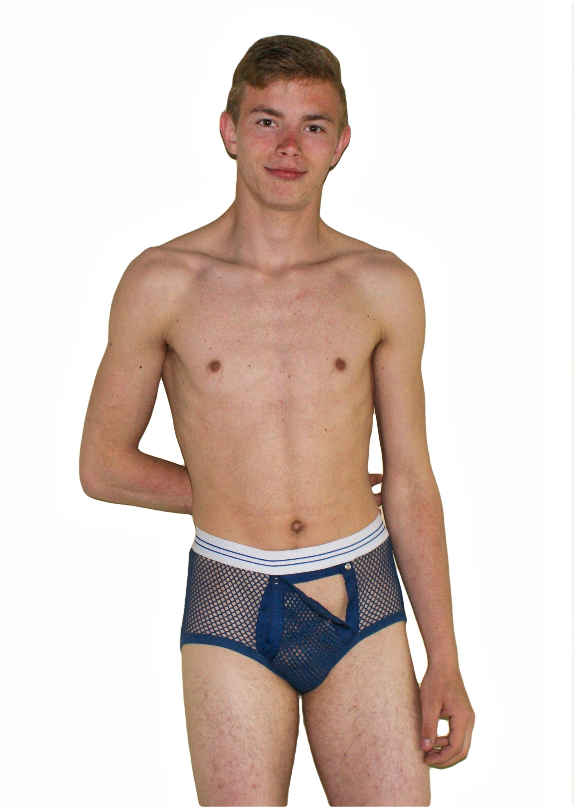 Retro Flap Design with Double Seat String Underwear in Blue Etsy