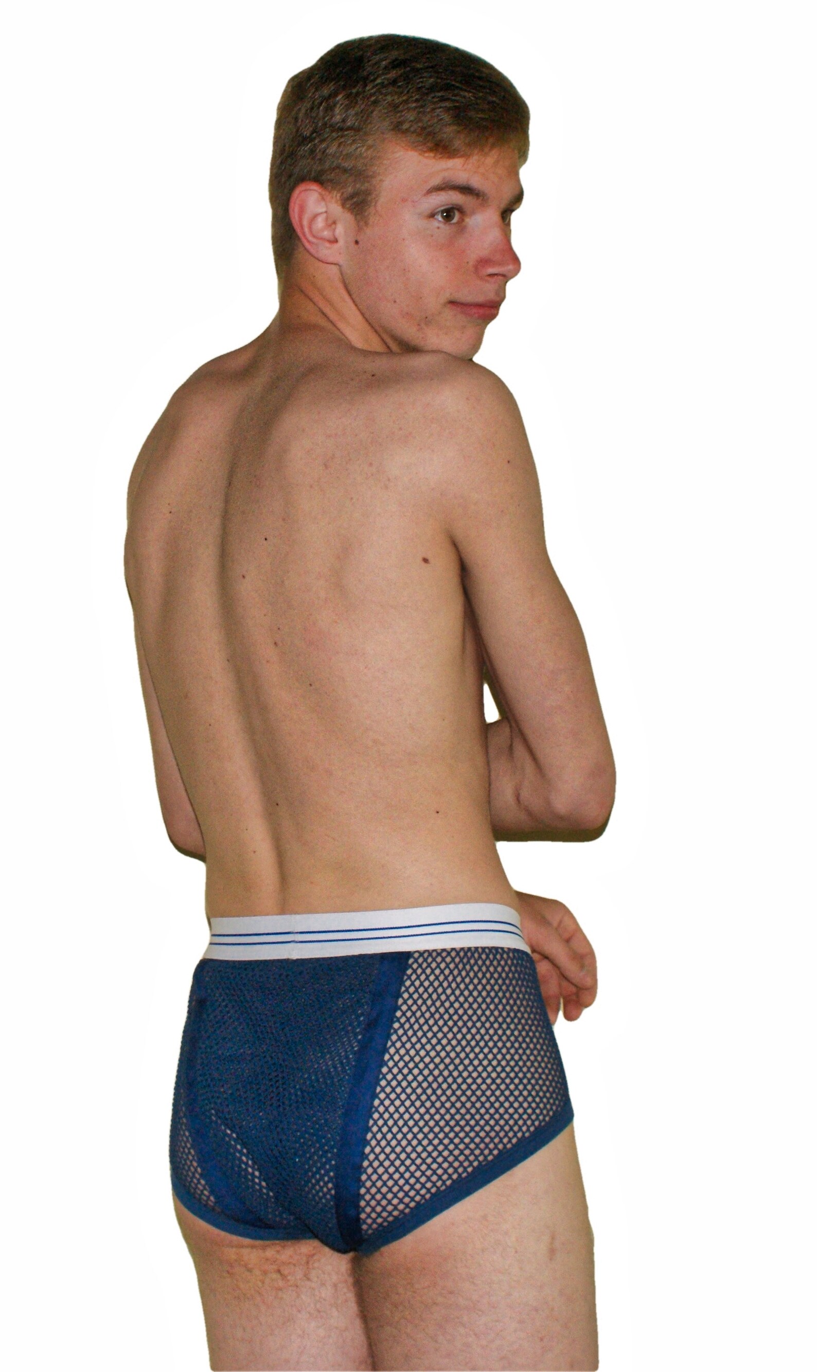 Retro Flap Design with Double Seat String Underwear in Blue Etsy