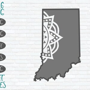 Indiana Mandala State of Indiana Mandala SVG