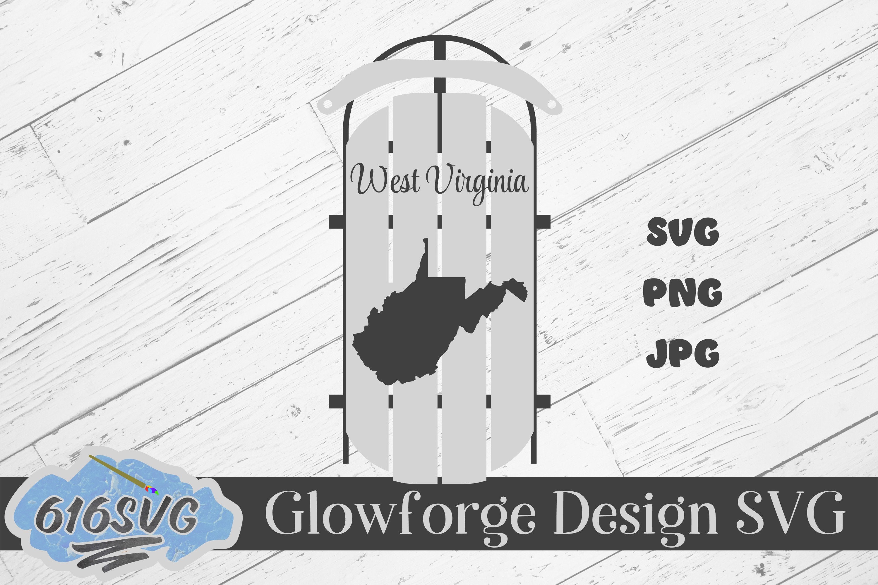 Decorative Sled SVG 50 State Bundle Designed for Lasers, American State