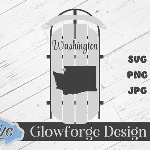 Washington State Decorative Sled SVG, Designed For Lasers, Glowforge Ready Design