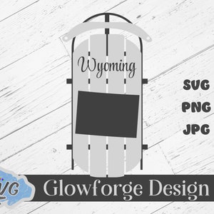 Decorative Sled SVG 50 State Bundle Designed for Lasers, American State