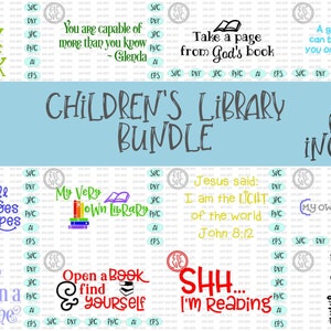 Kinder Bibliothek Bundle SVG, DXF, PNG