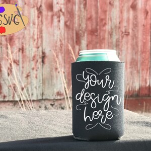 Schwarz kann kühler Mockup kann Halter Neopren können Kühler