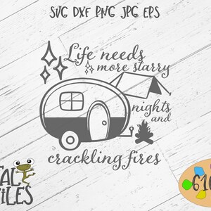 A vida precisa de mais noites estreladas e fogos crepitantes SVG