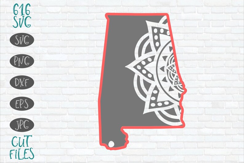 Download Alabama Mandala SVG | Etsy