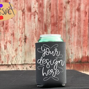 Charcoal Can Cooler Mockup Can Holder Neoprene Can Cooler