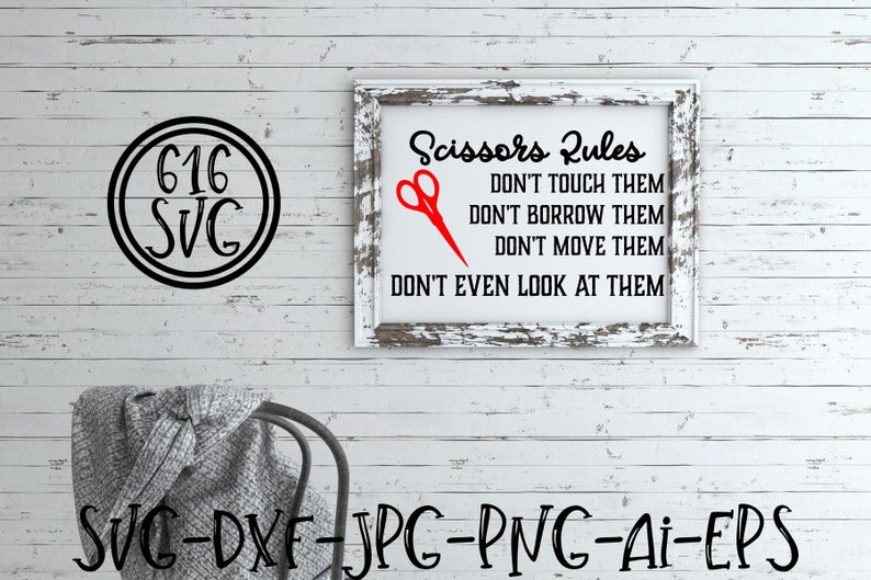 Scissors Rules SVG DXF PNG Ai and More - Etsy