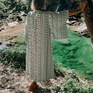 Long Flowing Kimono / Kimono with Belt / Kimono Dress / Summer Festival Kimono / Robe / Haori / Aesthetic Clothing