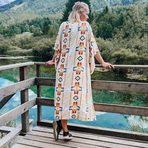 Long Flowing Kimono / Kimono with Belt / Kimono Dress / Summer Festival Kimono / Robe / Haori / Aesthetic Clothing