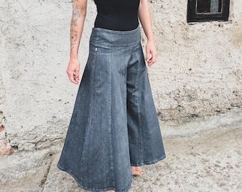 Denim skirt trousers | Skirt trousers | Cosy Fashion | Skirt pants | Wide leg