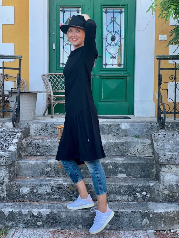 Black Dress | 3/4 Sleeves | Organic