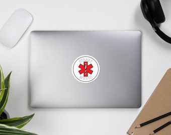 Street Medic Sticker  |  Black Bloc antifa protest activist medical justice