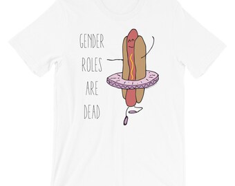 Gender Roles Are Dead Tee  |  Sausage ballet ballerinx construct trans rights transgender feminism leftist antifa queer fluid nonbinary enby