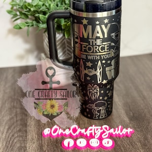 Laser Engraved Star Wars Stanley Tumbler: 40oz Insulated Stainless Steel