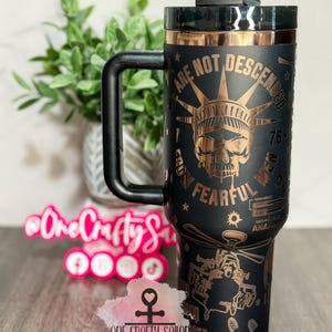 USMC Tumbler: Laser Engraved Marine Corps Travel Mug, 40oz Insulated