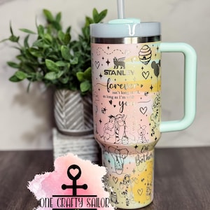 Personalized Winnie the Pooh Tumbler: Laser Engraved Stainless Steel 40oz Mug