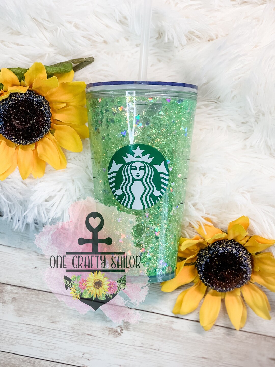 Floating Glitter Double Walled Tumbler 24oz Tumbler Snow Etsy
