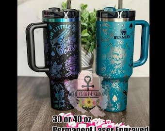 Dark Romance 40oz Tumbler | Gothic Love Laser Engraved Stainless Steel Cup | Dark Academia, Moody Aesthetic, Customizable Gift | Booktok