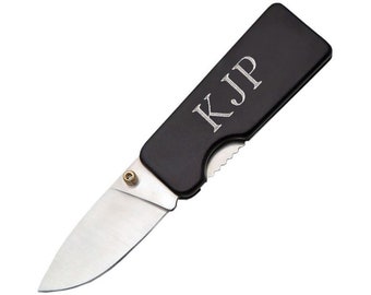Personalized Money Clip Pocket Knife Custom Engraved Groomsmen Gift For Him Folding Framelock Cash Bill Card Holder