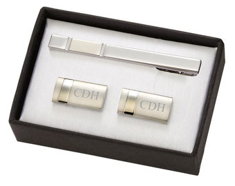 House Of Hutchison Golden Turtle Cufflinks and Tie Bar Combo