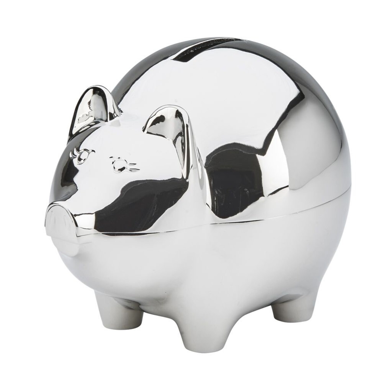 Personalized Large Polished Silver Finish Piggy Bank Engraved - Etsy Canada
