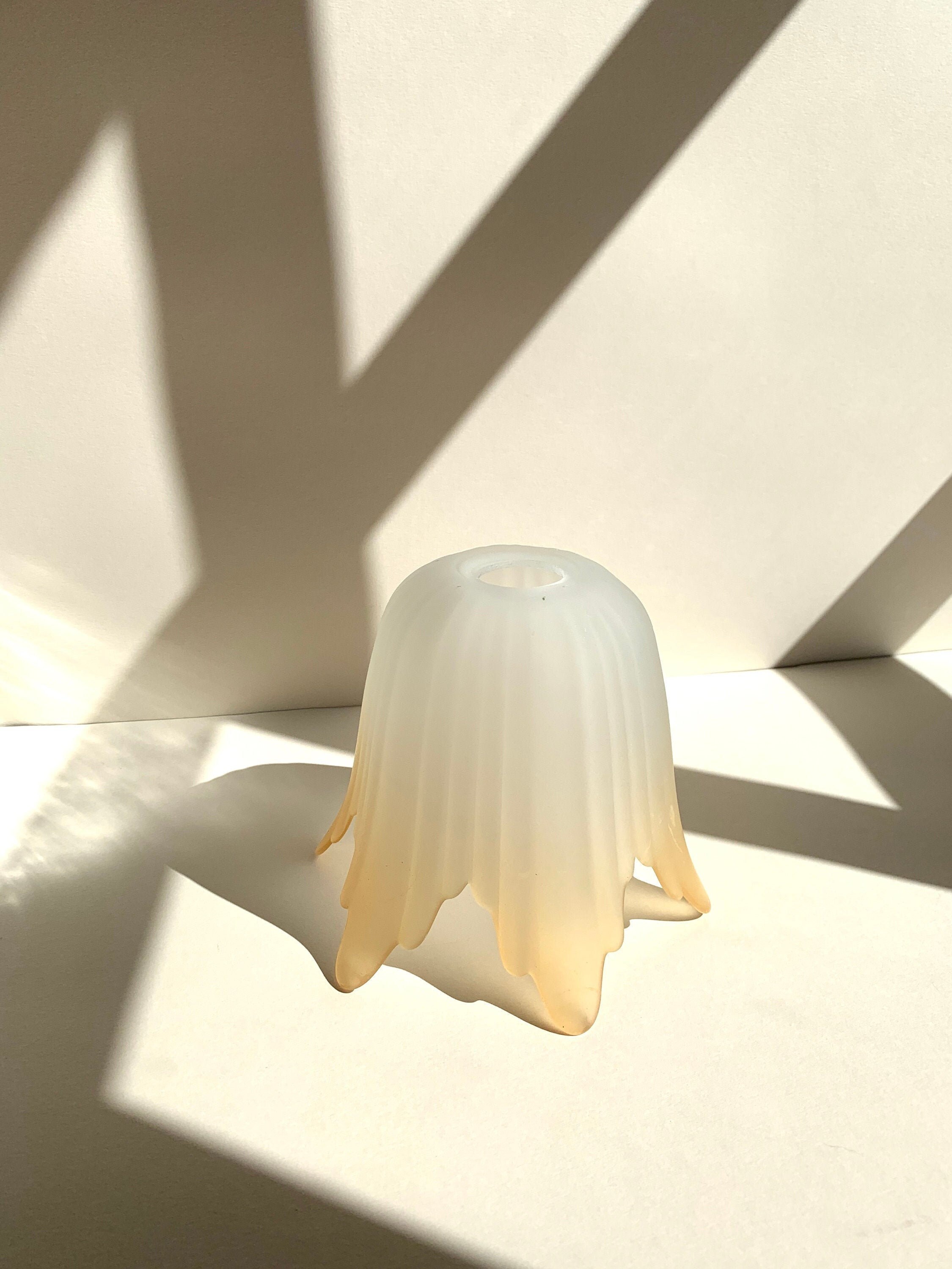 Lustre en Verre Givré | Modèle Art Déco Fabriqué France Année 30