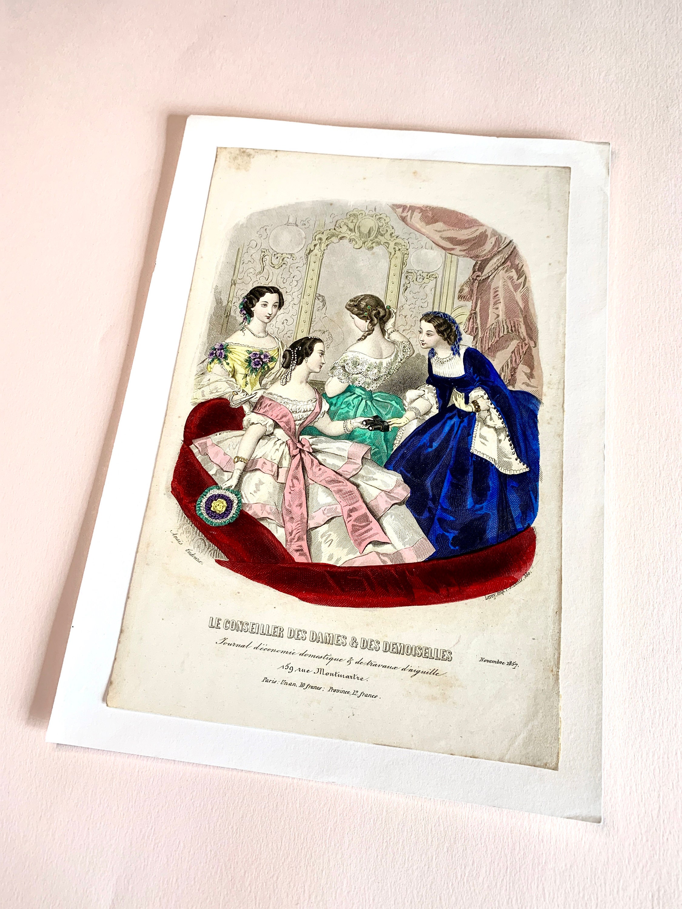 Authentique Illustration Anaïs Toudouze | Tirée de La Revue Le Conseiller Des Dames et Demoiselles F