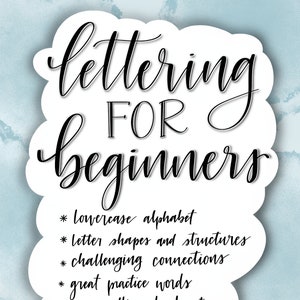 Hand Lettering and Modern Calligraphy Worksheets and Guide for Beginners