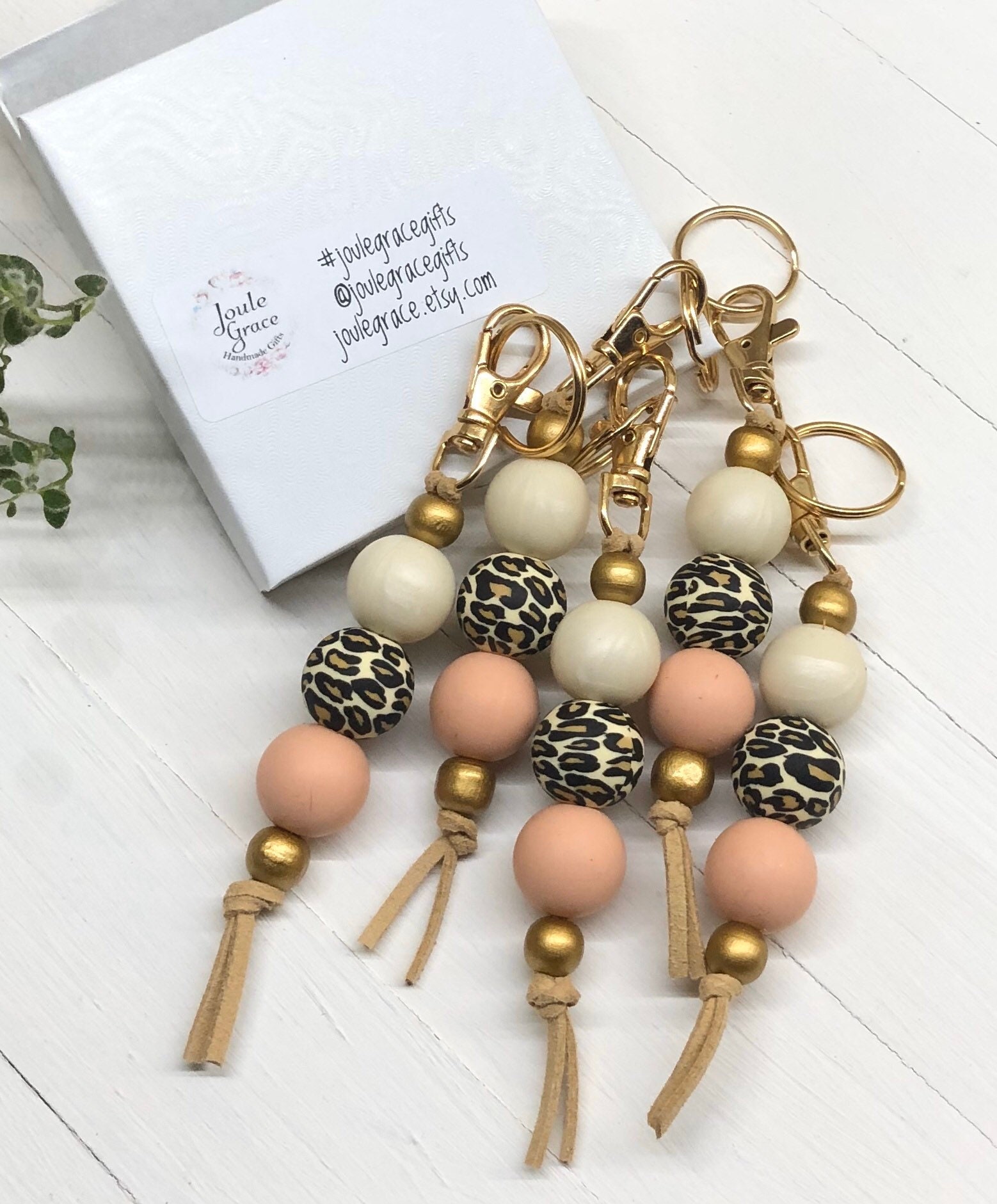Keychain, beaded keychain, leopard, keychain, key chain, cute, keycha…