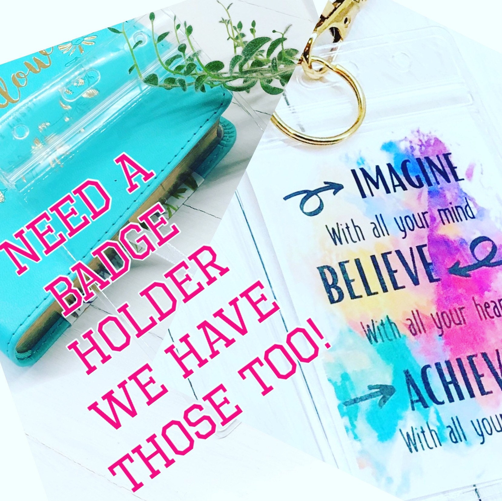 Need a id holder, add on a vertical vinyl badge holder, lanyard, teac…