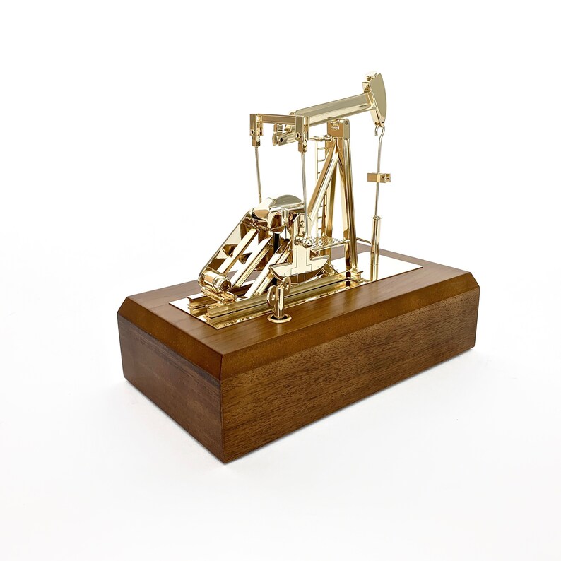 Oilfield gifts pump jack music box scale model gold plated Etsy