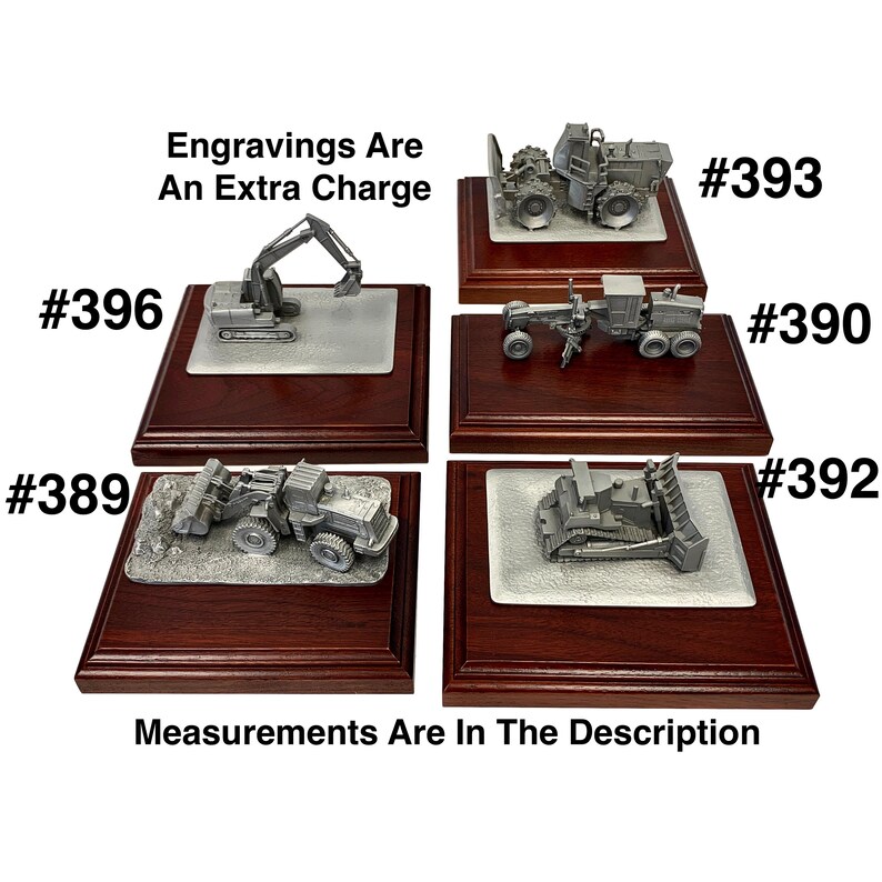 Heavy Equipment Machinery Operator Awards Plaque Trophy Model Etsy