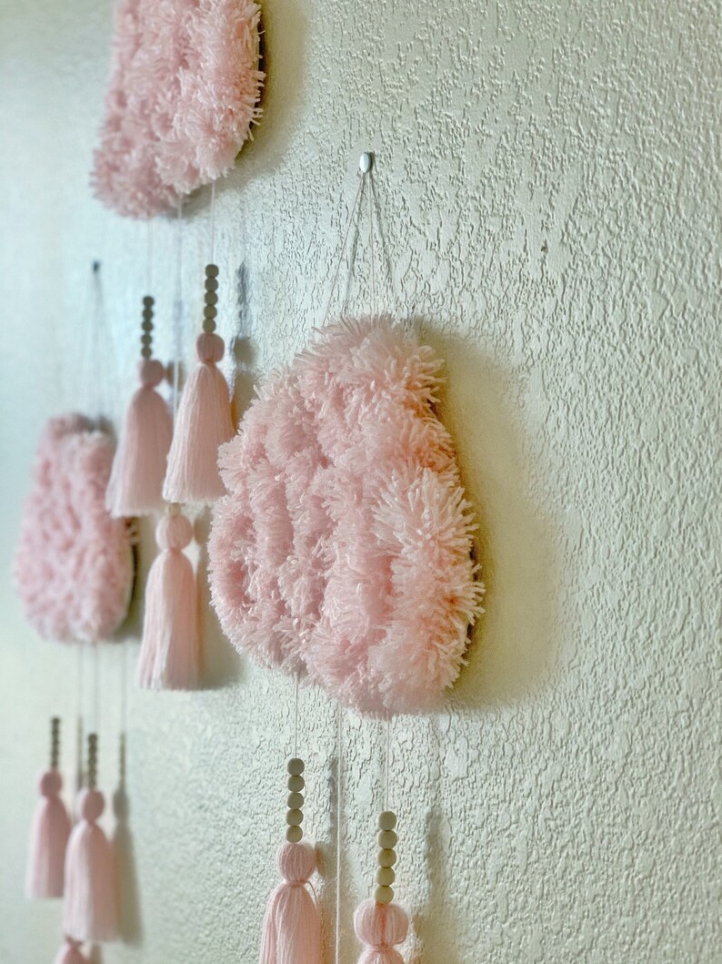 Pink Cloud Wall Hanging Etsy