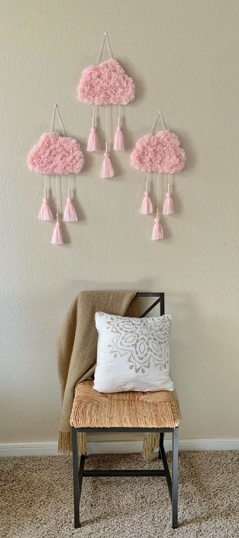 Pink Cloud Wall Hanging Etsy