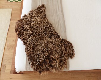 Leatherfree hand-felted SHETLAND wool rug