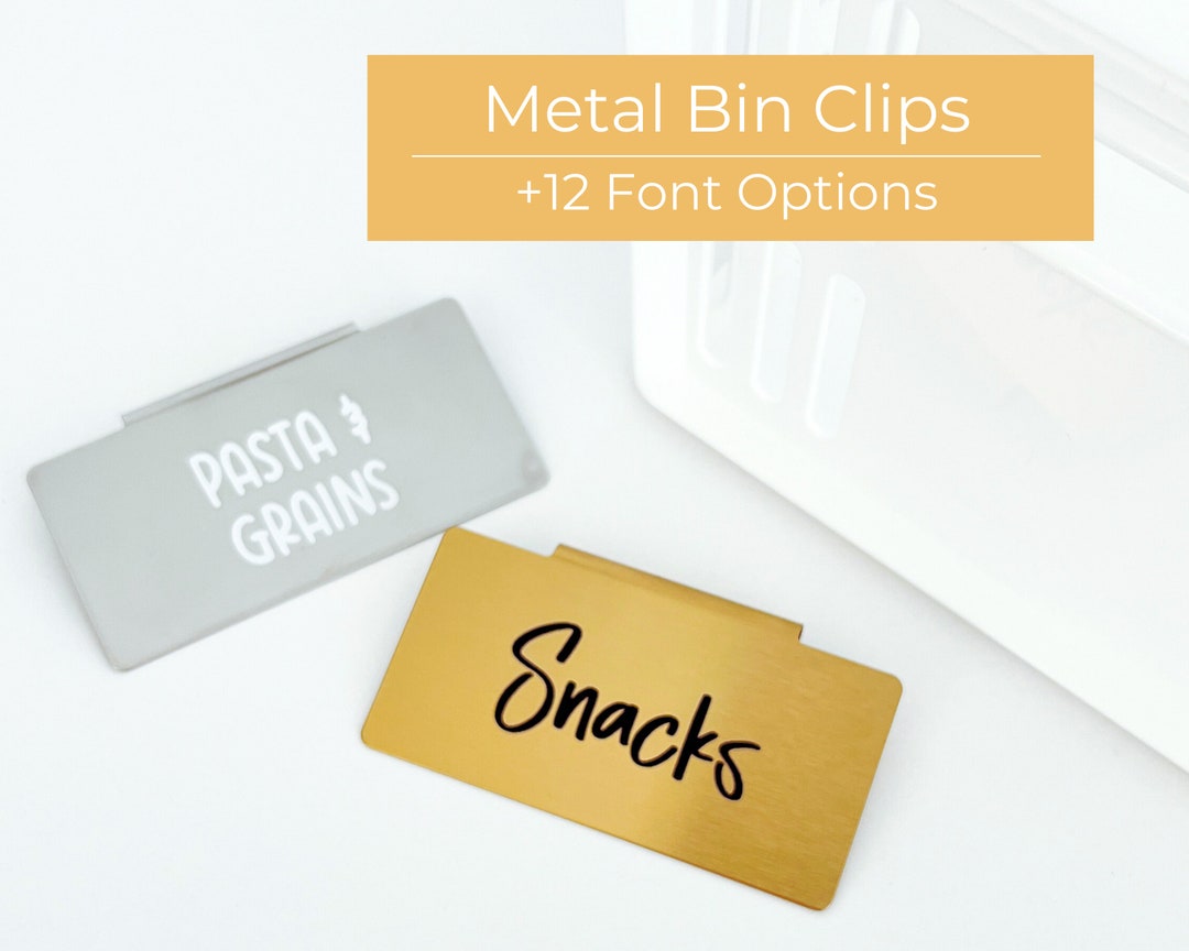 Metal Bin Clip Labels Etsy